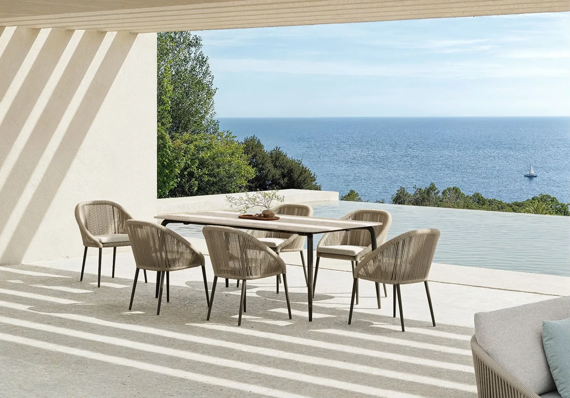 Mesa comedor de exterior Rodona