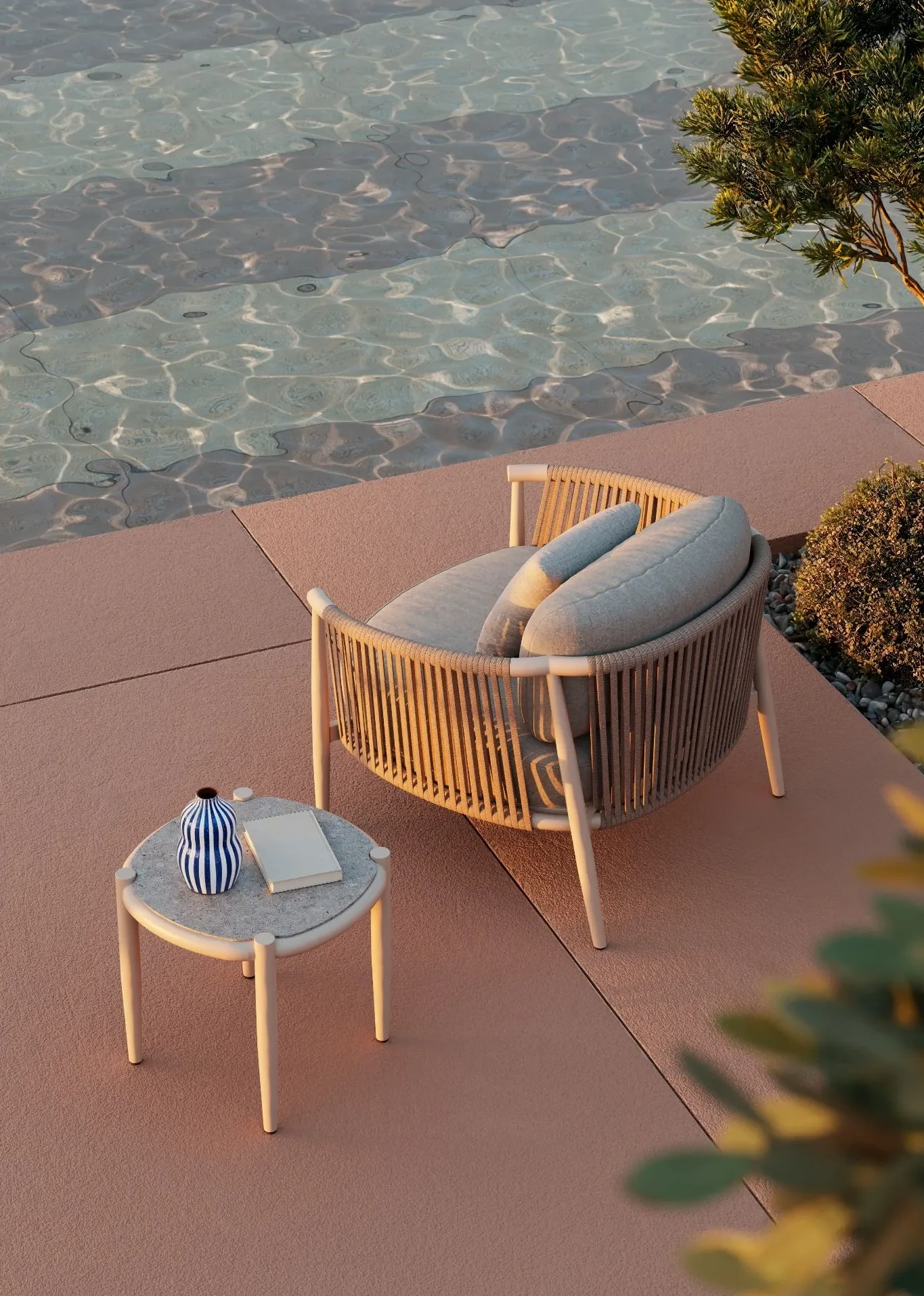 Clover Sillón White Wash